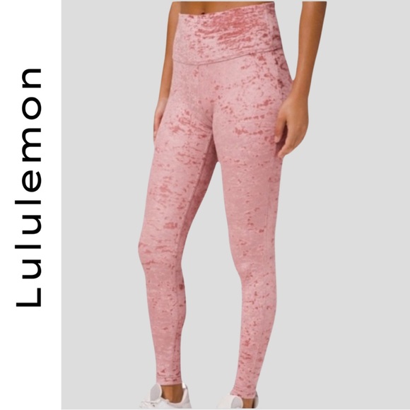 LULULEMON Wunder Lounge Tight 28” Velvet Soft Cranberry SPECIAL EDITION NEW - Picture 3 of 16